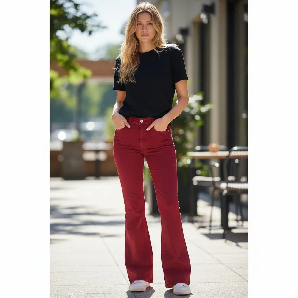 True Religion Billy Big T Jeans 32 Red NEW Urban Cow‎ Straight Leg USA Made